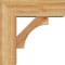 Ekena Millwork Westlake Block Rough Sawn Bracket w/ Offset Brace, Western Red Cedar, 6"W x 16"D x 16"H BKT0604X16X16WTL05RWR - alternate 3